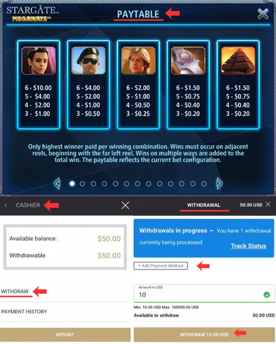 Paytable